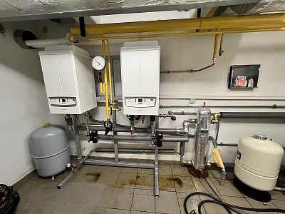 Rekonstrukce plynové kotelny a montáž plynových kotlů Immergas na Jiráskově chatě na Dobrošově